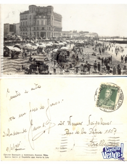 Tarjeta postal tarjetas postales Mar del plata 1935