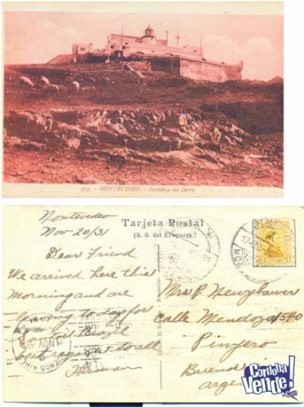 Tarjetas postales Uruguay antiguas 1928