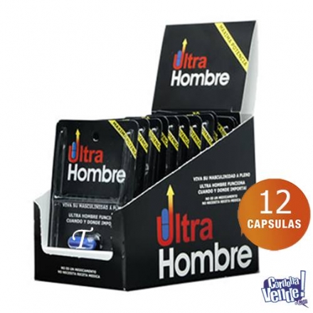 Ultra Hombre x 12 Cap 100% Original. THE ATICO- Sex Shop Man en Argentina Vende