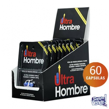 Ultra Hombre x 60 Cap 100% Original. THE ATICO- Sex Shop Man en Argentina Vende