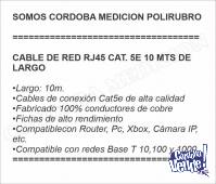 CABLE DE RED RJ45 CAT. 5E 10 MTS DE LARGO