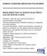 MATA INSECTOS UV SHOCK ELECTRICO LUZ DE NOCHE A 220V