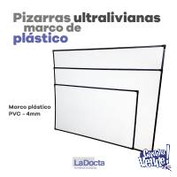 PIZARRA BLANCA 100X120cm - CON MARCO DE PLASTICO