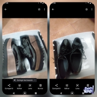 Zapatos negros con tacos y cordones