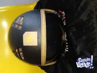 Casco Negro Abierto Mt Helmets Le Mans Cosmo Vintage Talle L