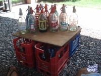 sifones antiguos y botellas antiguas