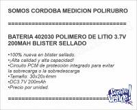 BATERIA 402530 POLIMERO DE LITIO 3.7V 400MAH BLISTER SELLADO