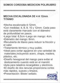 MECHA ESCALONADA DE 4 A 12mm TITANIO