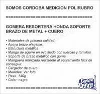 GOMERA RESORTERA HONDA SOPORTE BRAZO DE METAL + CUERO