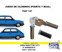 JUEGO CILINDROS DE PUERTA Y BAUL FIAT 147