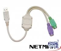CABLE ADAPTADOR USB A PS2 - Apto para Teclado y Mouse