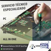 SERVICIO TECNICO DE PC NOTEBOOK NETBOOK ALL IN ONE CORDOBA