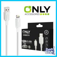 Cable Datos Carga iPhone USB Lightning Only 3.1A Blanco