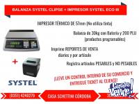 Balanza Systel Clipse 31kg + Impresor ticket ECO Garanía