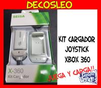 Kit  Bateria + juega y carga+ CUNITA Para Xbox 360 Y Fat