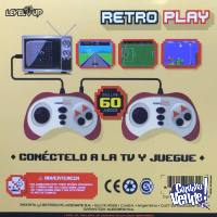 Consola Portátil Retro Play 60 Juegos 2 Joystick Family