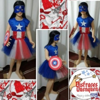 Disfraz de Capitán América para niña