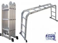 Escalera Articulada De Aluminio Multifunción Luxom 3x4