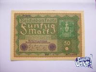 Alemania Imperio Reichsbanknote 50 Marks 1919 Reihe 4