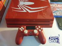 Sony PS4 Pro 1tb Spider-red Edición Limitada Con Dualshock