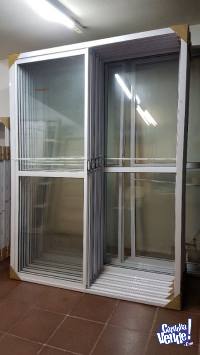 Puerta ventana aluminio 1,50 x 2,00, línea Herrero