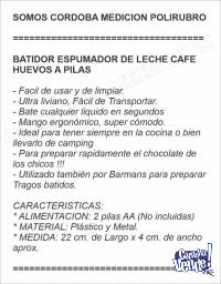 BATIDOR ESPUMADOR DE LECHE CAFE HUEVOS A PILAS
