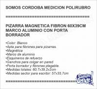 PIZARRA MAGNETICA FIBRON 60X39CM MARCO ALUMINIO CON PORTA BO