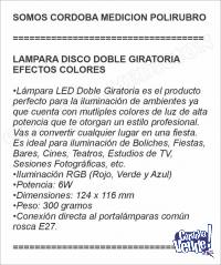LAMPARA DISCO DOBLE GIRATORIA EFECTOS COLORES