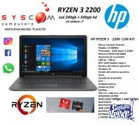 NOTEBOOK HP AMD RYZEN 3 2200G ATI VEGA / 8GB /SSD240GB / 500