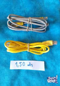 Cables de Red LAN ficha RJ45 p/TV-PC-Play-Telefono IP