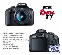 Cámara Canon Eos Rebel T7 Kit 18-55mm Wifi 24mp Full Hd Gti