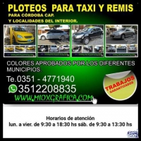 Ploteo taxis  en córdoba . COLORES APROBADOS!!!