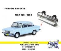 FARO DE PATENTE FIAT 125 - 1600