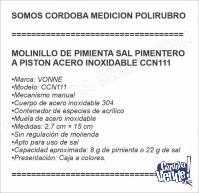 MOLINILLO DE PIMIENTA SAL PIMENTERO A PISTON ACERO INOXIDABL