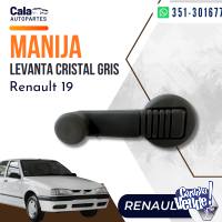 Manija Levanta Cristal Renault 19 Gris