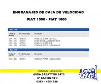 ENGRANAJES CAJA DE VELOCIDAD FIAT 1500