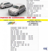 CARROCERIA - CHAPAS FIAT 600
