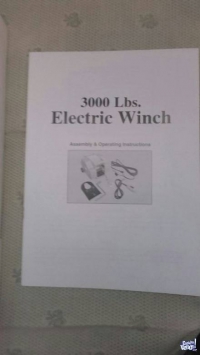 Aparejo Electrico 12 volt 3161kg 9mts de Cable c/Control Rem