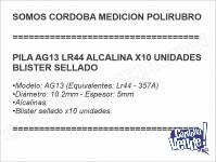 PILA AG13 LR44 ALCALINA X10 UNIDADES BLISTER SELLADO