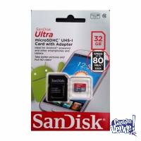 Memoria Sandisk Micro Sdhc Ultra 32g Full Hd 80mb/s Clase 10
