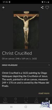 Antiguo Cuadro Cristo Crucificado De Velázquez