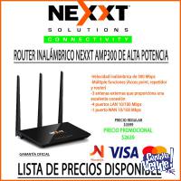 Router Inalámbrico-N Nexxt AMP300 de Alta Potencia 300Mbps
