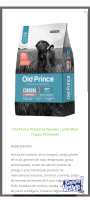 Old Prince cachorros cordero y arroz x 15 kilos $9300