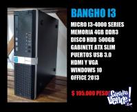 PC MARCA BANGHO INTEL CORE I3 DESDE 195MIL PESOS - OFERTA!