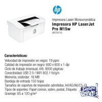 IMPRESORA LÁSER HP LaserJet Pro M15W USB WIFI Córdoba