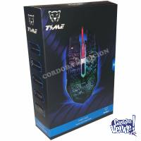 MOUSE GAMER TIME USB LUCES RGB 6 BOTONES CON CABLE