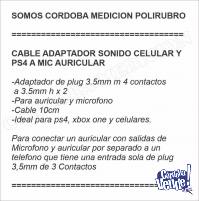 CABLE ADAPTADOR SONIDO CELULAR Y PS4 A MIC AURICULAR