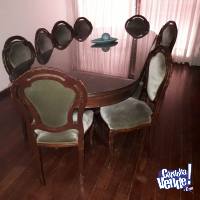 Mesa y  12 sillas estilo ingles y juego de living con mesits