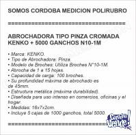 ABROCHADORA TIPO PINZA CROMADA KENKO + 5000 GANCHOS N10-1M