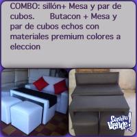 COMBO: SILLON+MESA+CUBOS